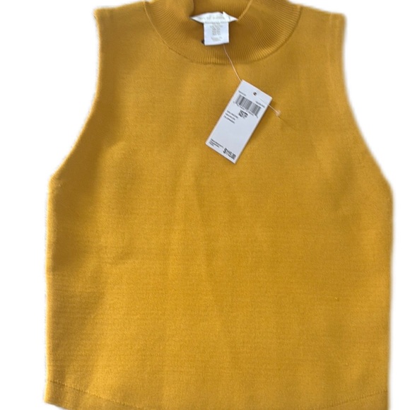 House of Harlow 1960 Tops - House of Harlow 1960 Mustard Crop Tank Top